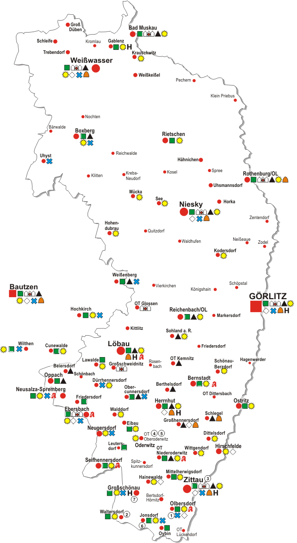 Karte des Landkreises